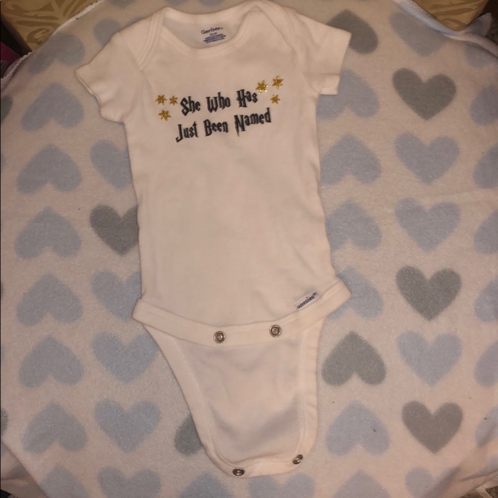 A white and black onesie